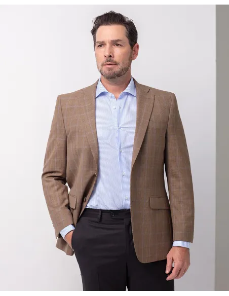 Blazer Pied Poule Camel | JOHN TWEED TAILORED