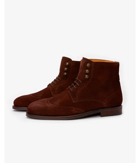 Botines Ante Marrón