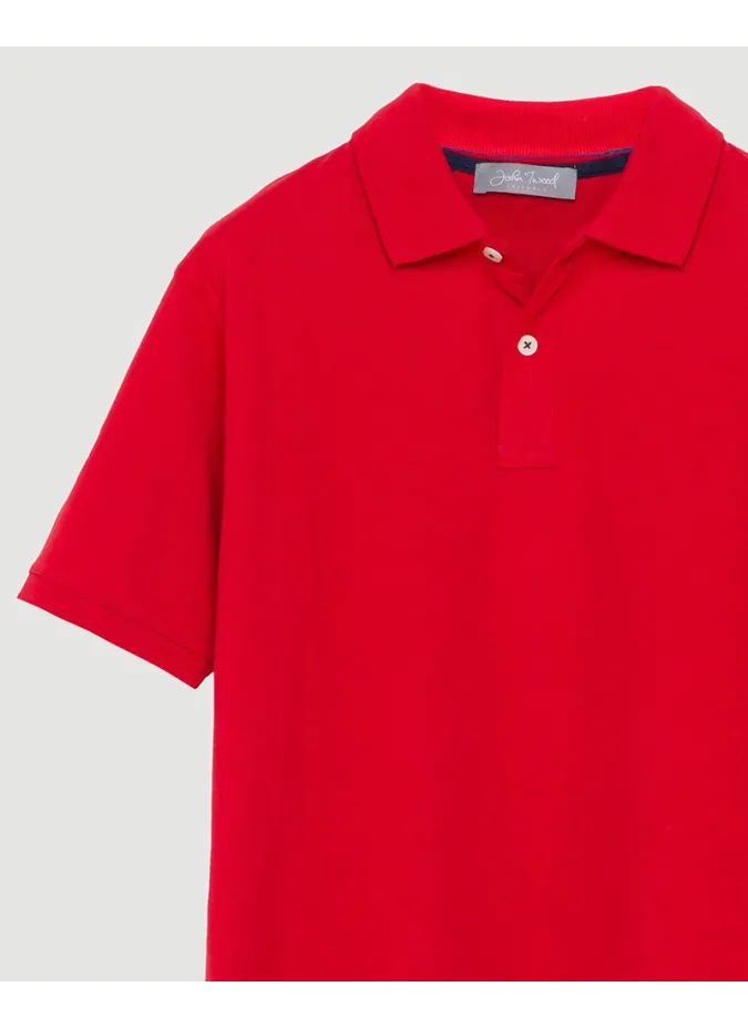 Polo Piqué Rojo| JOHN TWEED