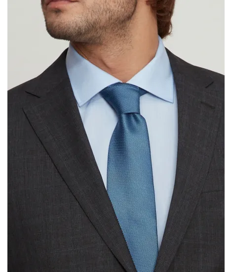 Camisa Clásica Azul con Puño Simple 2