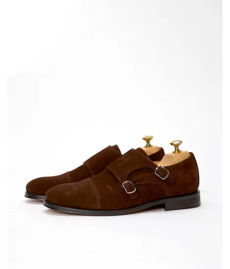 Zapatos Tabaco Doble Hebilla