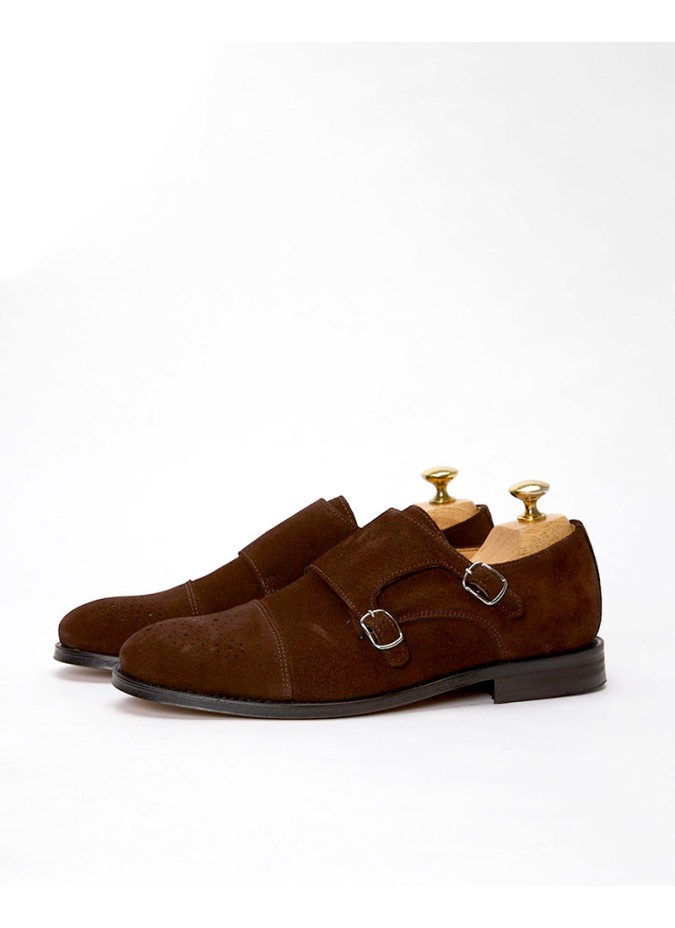 Zapatos Tabaco Doble Hebilla