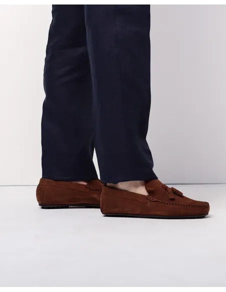 Sapato Driver Camel com Berloque | JOHN TWEED TAILORED