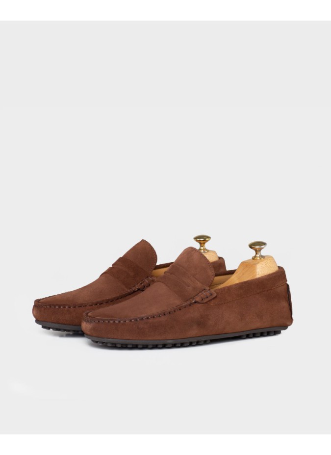 Camel Suede Driver Shoe