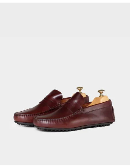 BROWN LEATHER DRIVER SHOES | JOHN TWEED TAILORED