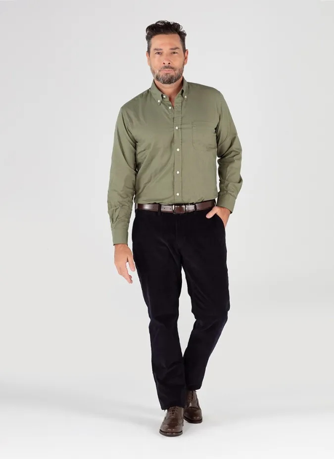 Blue Stripe Cotton Oxford Shirt | Classic Men's Shirts | JOHN TWEED