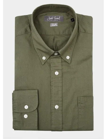 Camisa Sport Oxford Verde| JOHN TWEED