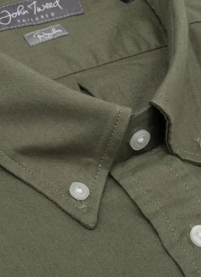 Blue Stripe Cotton Oxford Shirt | Classic Men's Shirts | JOHN TWEED