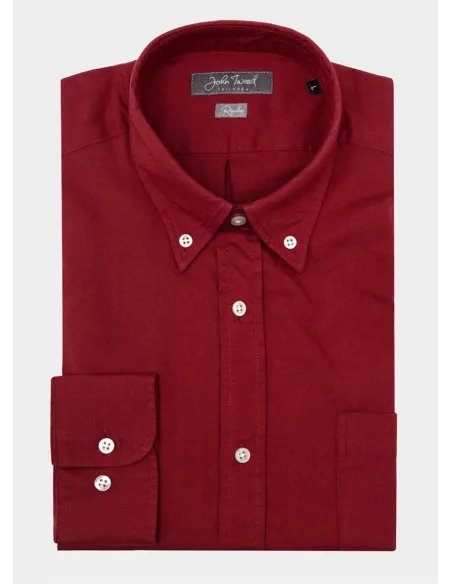 Camisa Sport Oxford Burdeos| JOHN TWEED
