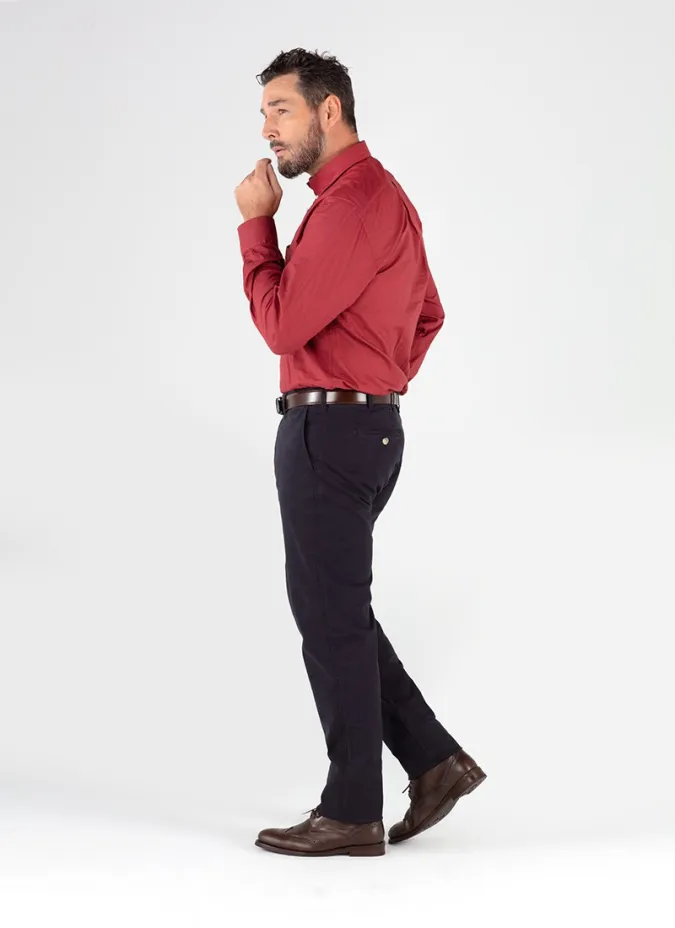 Camisa Sport Oxford Burdeos| JOHN TWEED