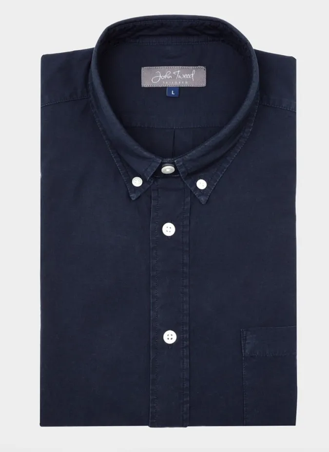 Camisa Sport Oxford Marino| JOHN TWEED