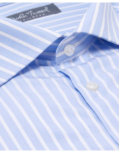 almohada melón Chorrito Camisa Rayas Azul y Blanca | Camisas de Vestir | JOHN TWEED