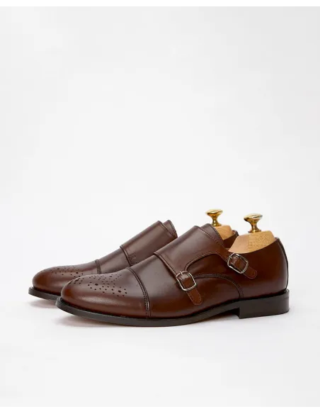 Zapatos Doble Hebilla Marrón