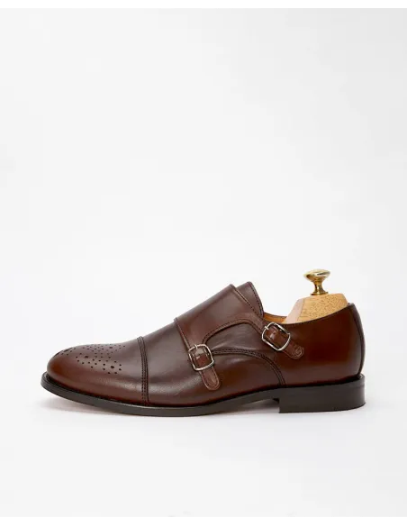 Zapatos Doble Hebilla Marrón