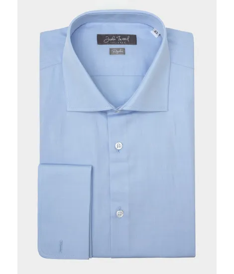 Camisa Clássica Azul Punho Duplo 2