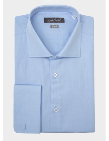 Blue Cotton Double Cuff Shirt