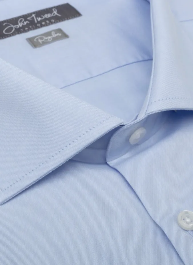 Classic Blue Shirt with Double Cuff