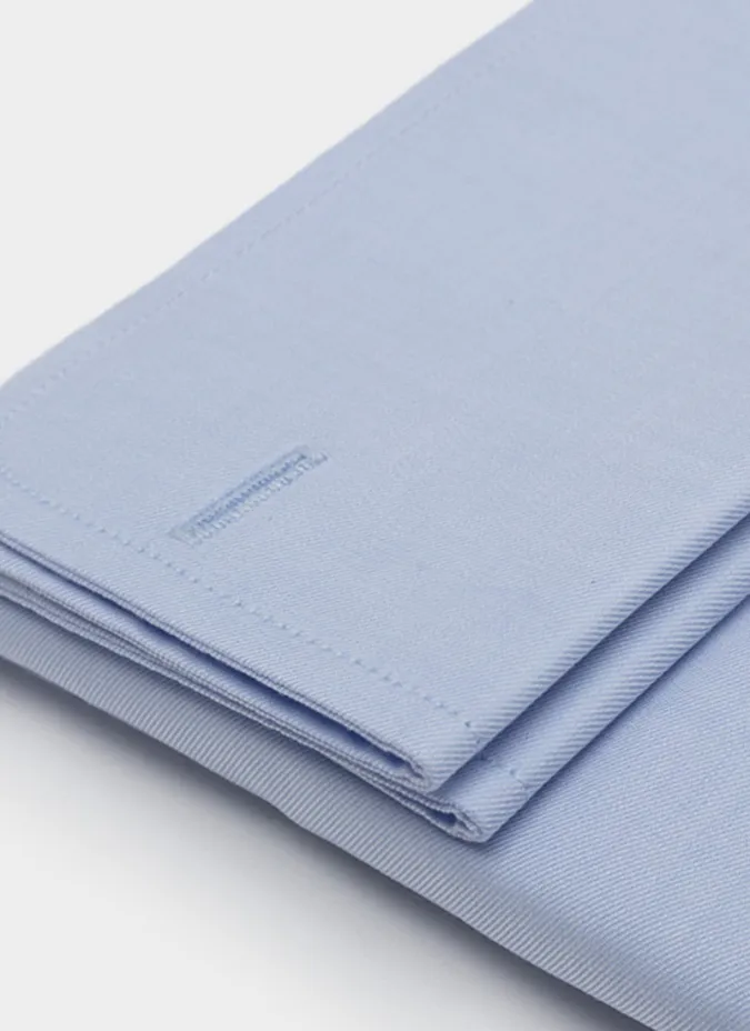 Classic Blue Shirt with Double Cuff