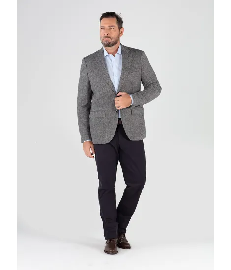 Blazer Lã Espinha Cinza| JOHN TWEED