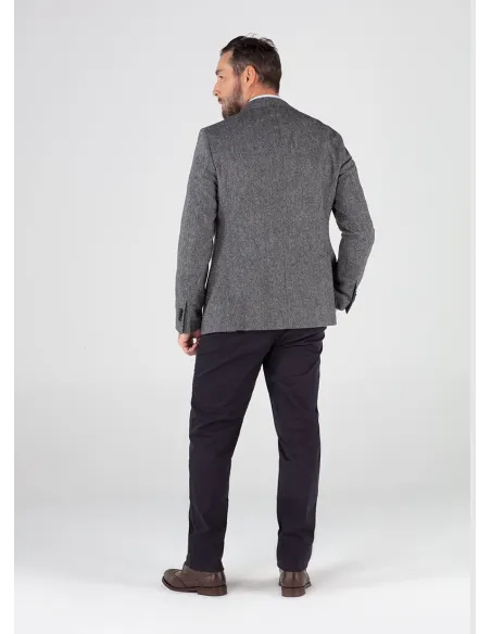 GREY HERRINGBONE WOOL BLAZER | JOHN TWEED TAILORED