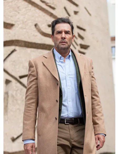 Camel Pure Cashmere Overcoat| JOHN TWEED TAILORED