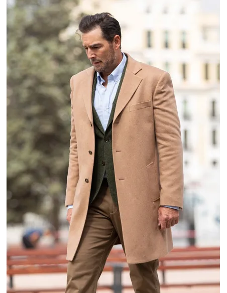 Camel Pure Cashmere Overcoat| JOHN TWEED TAILORED