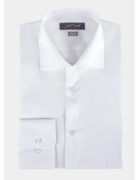 Classic White Shirt with Single Cuff