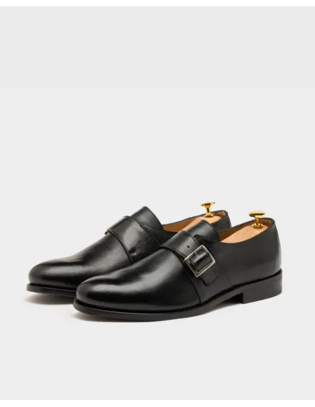Black Buckle Shoes | Leather Shoes | JOHN TWEED