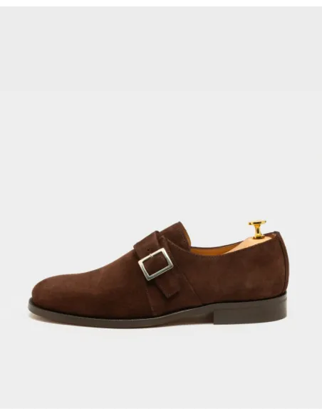 Suede Tobacco Shoes | Buckle Shoes | JOHN TWEED
