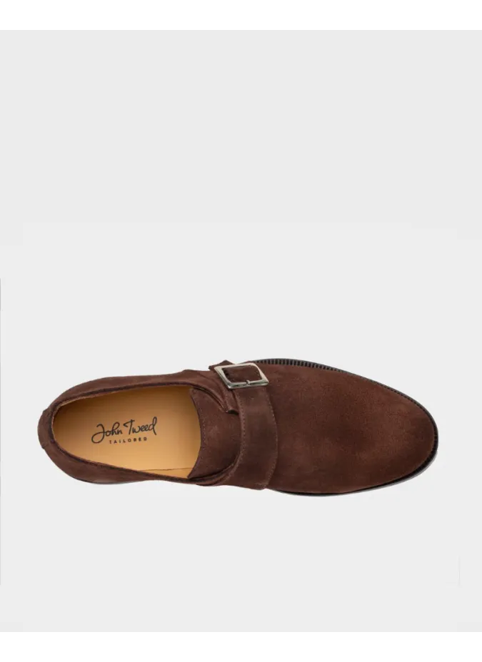 Suede Tobacco Shoes | Buckle Shoes | JOHN TWEED