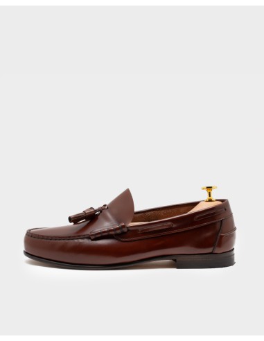 Brown Glove Loafer with Pendant