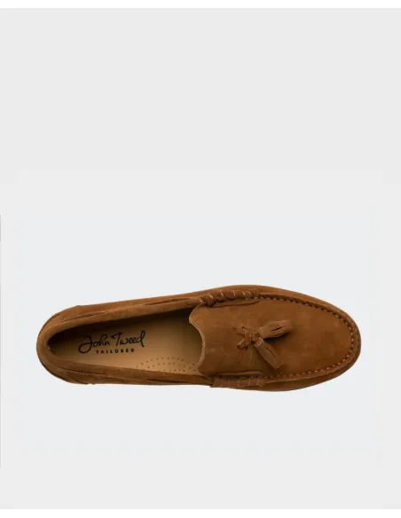 GREEN SUEDE SUMMER LOAFER | JOHN TWEED TAILORED