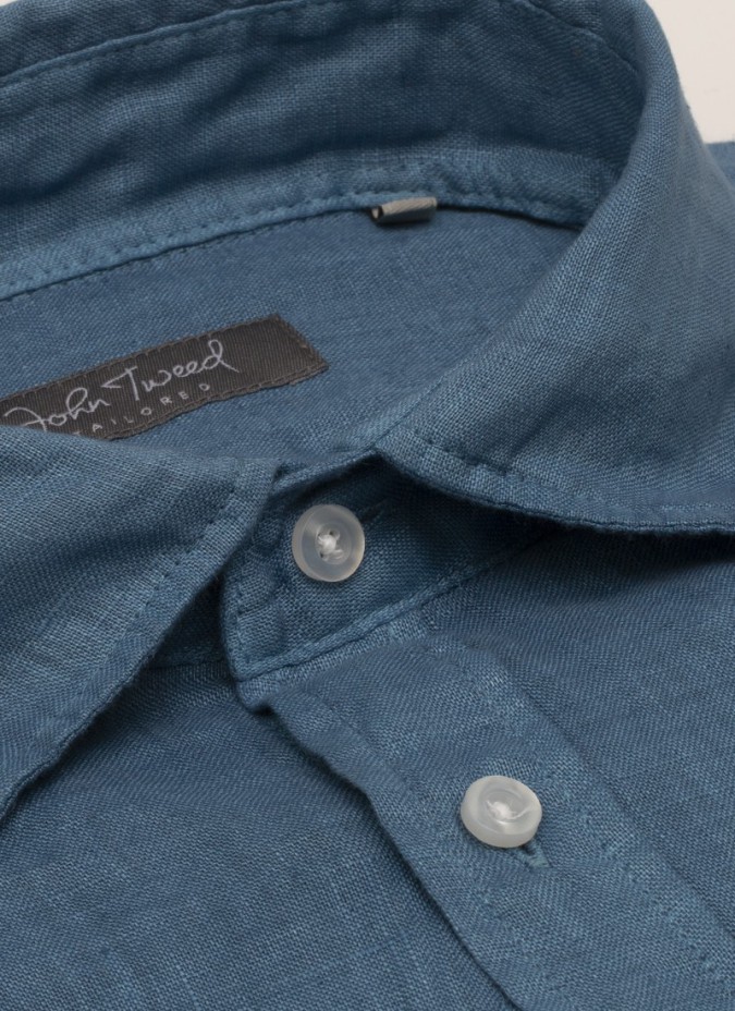 Camisa de Linho Azul Claro