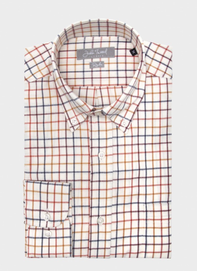 Camisa Vaiella Laranja e Camel