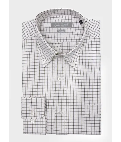 Camisa Vaiella Castanho e Verde| JOHN TWEED TAILORED
