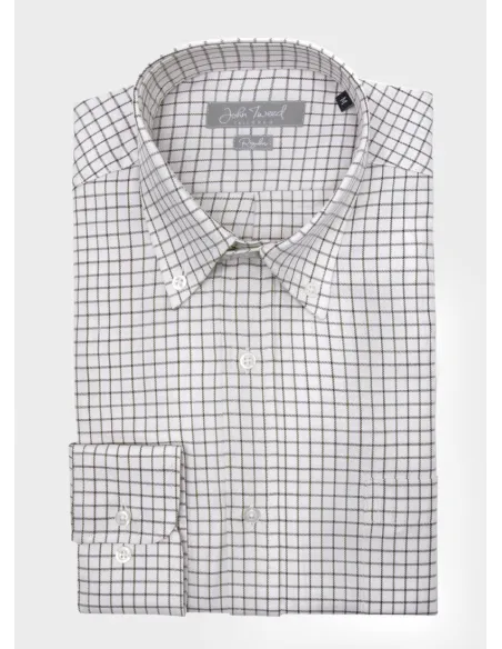 VAIELLA SHIRT IN BROWN AND BLUE | JOHN TWEED TAILORED
