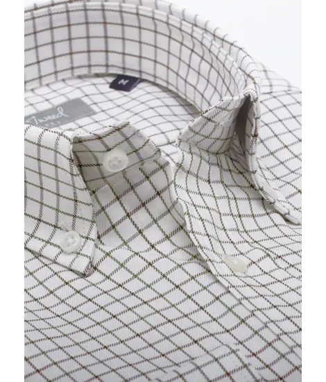 VAIELLA SHIRT IN BROWN AND BLUE | JOHN TWEED TAILORED 2