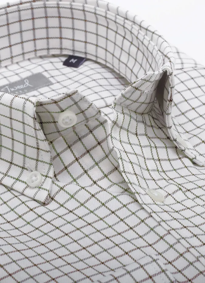 Camisa Vaiella Castanho e Verde| JOHN TWEED TAILORED