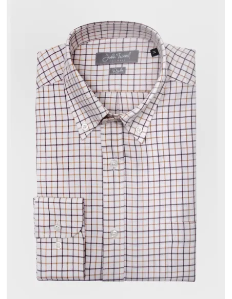 Camisa Vaiella Castanho e Camel| JOHN TWEED TAILORED