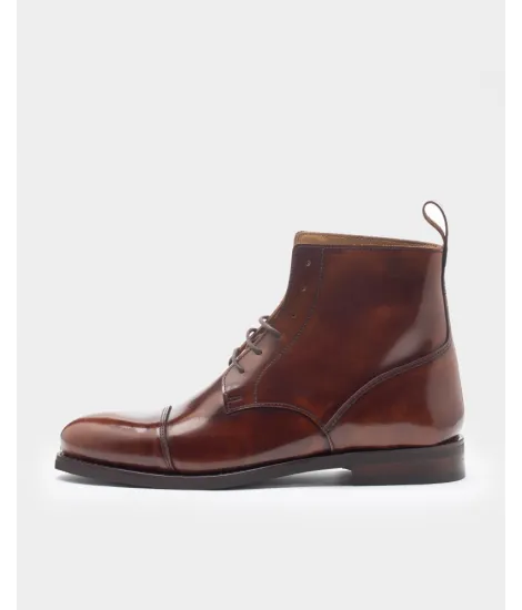 BROWN LEATHER OXFORD BOOT | JOHN TWEED TAILORED 2