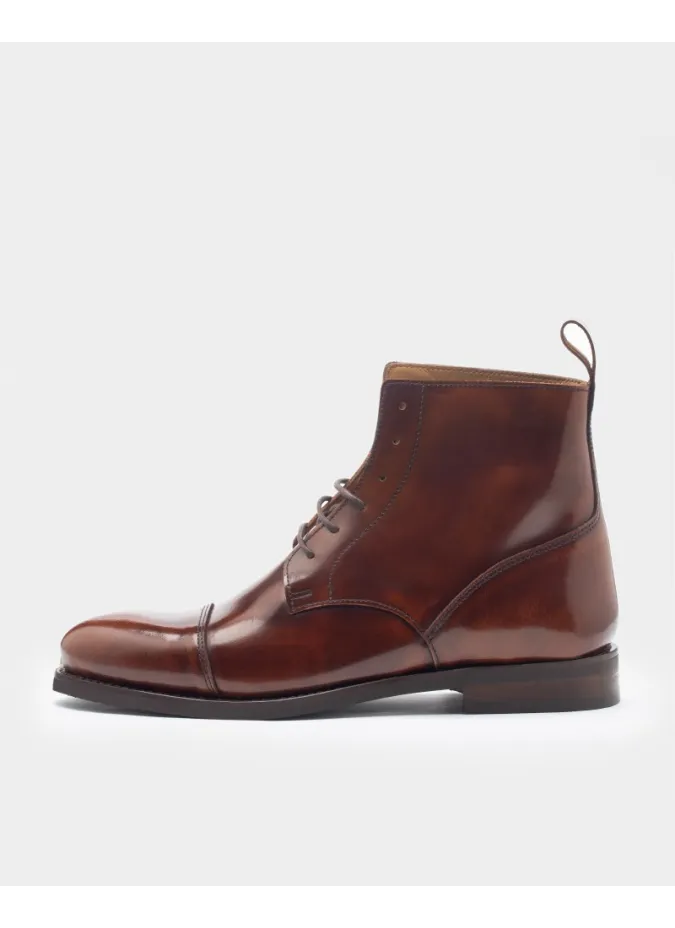 Bota Oxford Pele Castanha | John Tweed Tailored