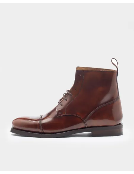 BROWN LEATHER OXFORD BOOT | JOHN TWEED TAILORED