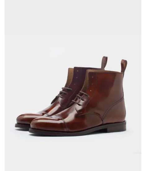 Bota Oxford Pele Castanha | John Tweed Tailored