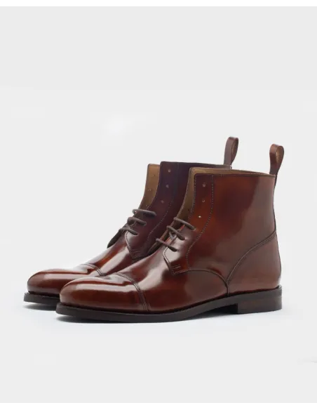 Bota Oxford Pele Castanha | John Tweed Tailored