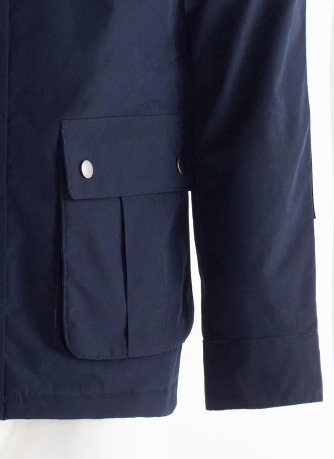 Blue Waterproof Safari Parka | John Tweed Tailored