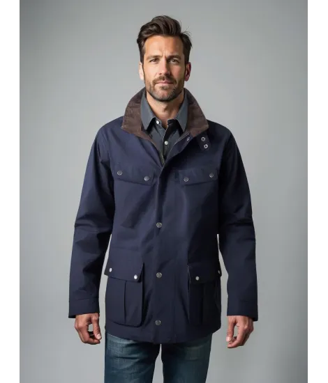 Parka Safari Azul | John Tweed Tailored