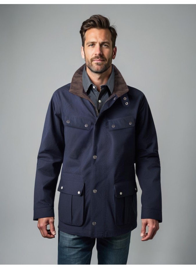 Blue Waterproof Safari Parka