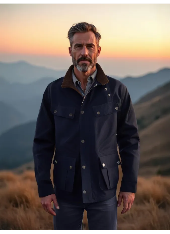 Parka Safari Impermeable Azul| JOHN TWEED