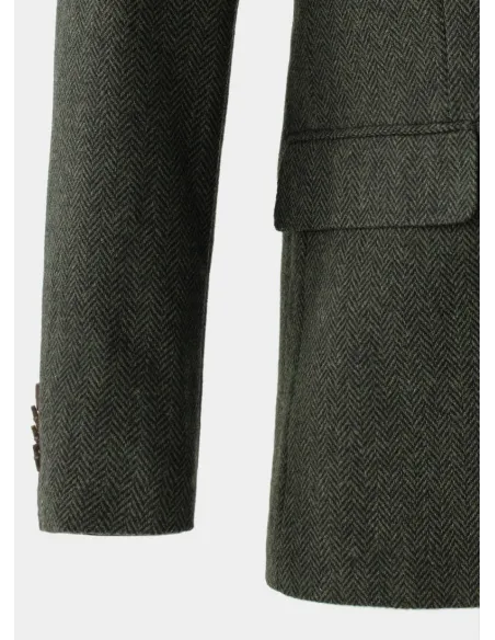 Green Herringbone Blazer| JOHN TWEED TAILORED