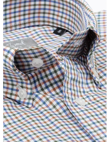 VAIELLA SHIRT IN BROWN AND BLUE | JOHN TWEED TAILORED